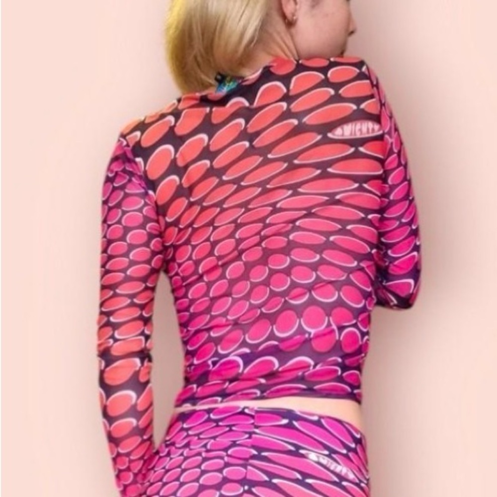 O'Mighty Illusion Mesh Long Sleeve Top NWOT - Picture 3 of 6